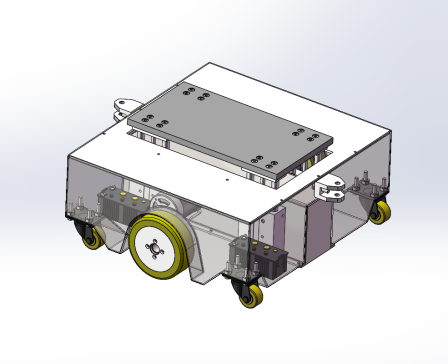 AGV升降小车三维SW2020+CAD
