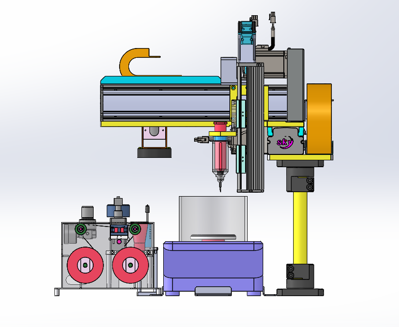 三轴点胶称重机构