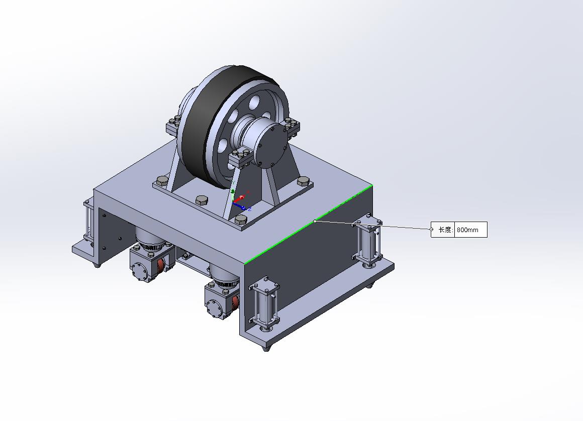 四轮同步转向自动定位移动式转轮