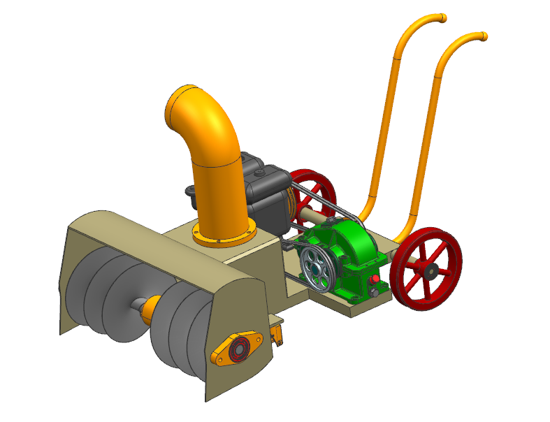 手扶式除雪机三维SW