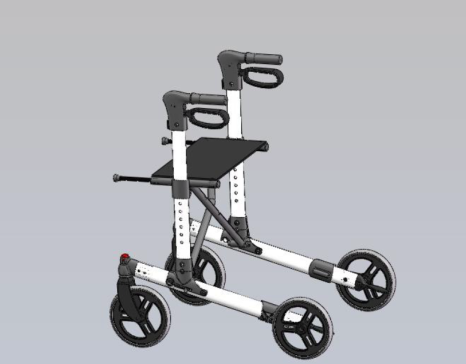 医疗康复辅助行走器CAD图+三维SW