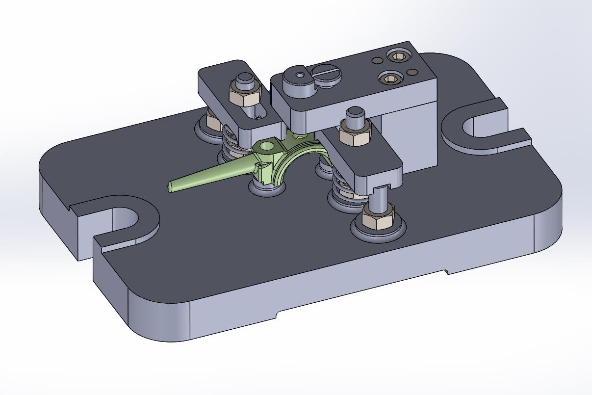 连杆下轴瓦钻孔夹具（CAD图+SW三维）