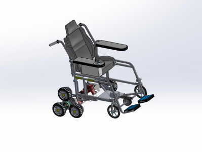 三轮式爬楼梯轮椅设计