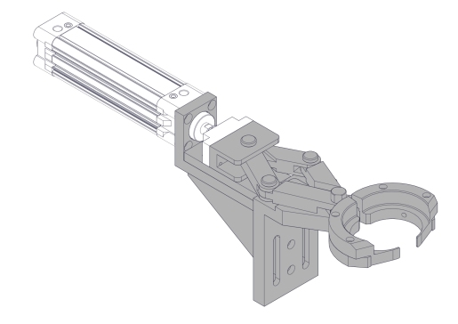 基于连杆机构的气动夹紧机构
