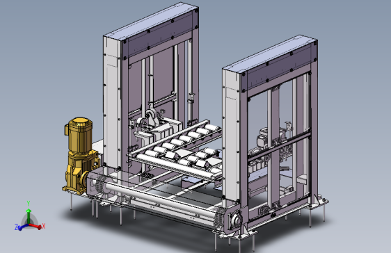 牙叉式升降提升辊道机