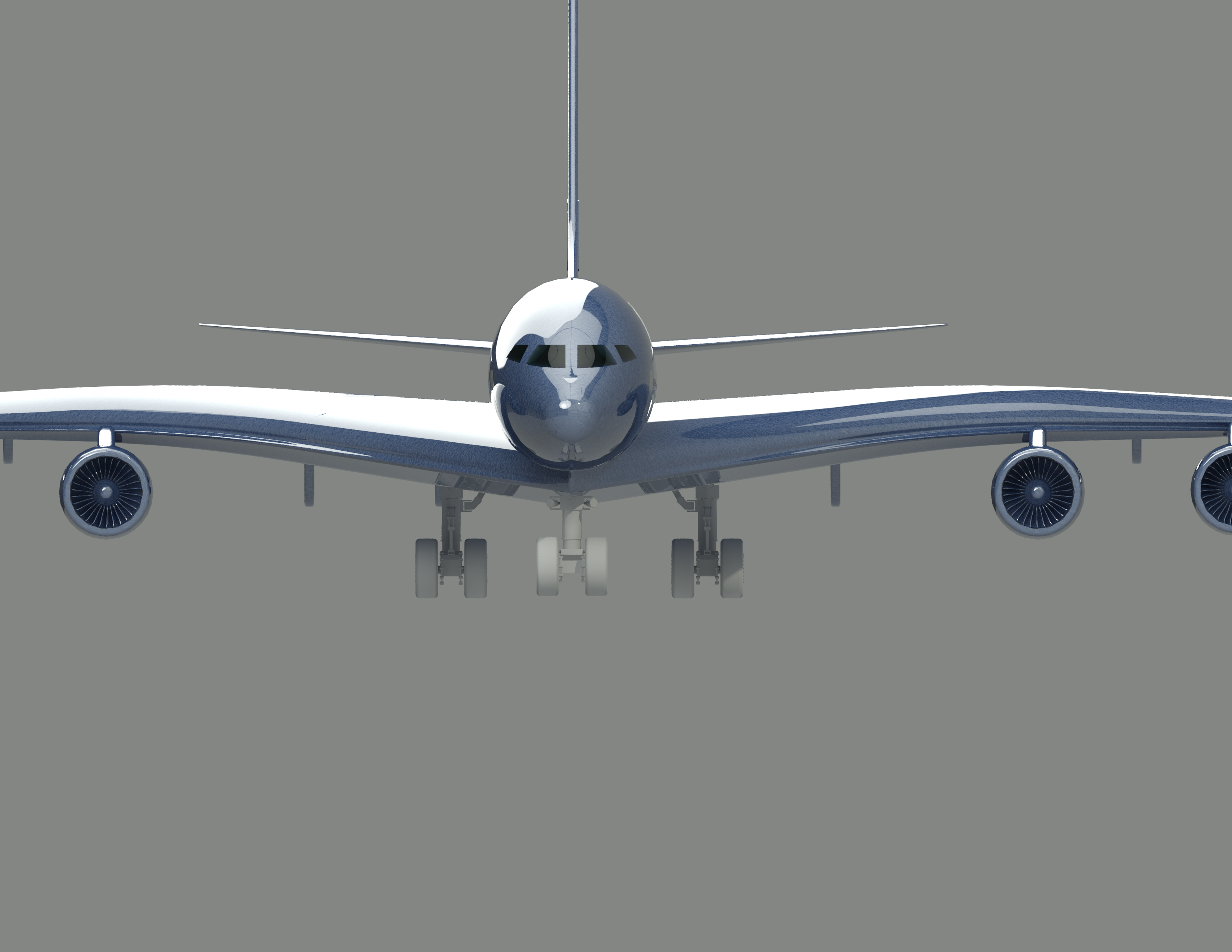 空客A950客机(带起落架)