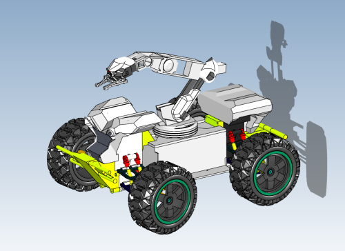 带机械臂的四轮遥控小车