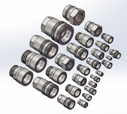 开闭式液压快速接头母插头 28款