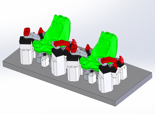 转向节左右对称件机床通用夹具