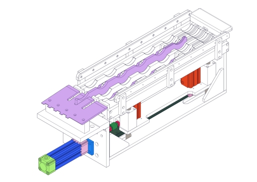 圆棒依次进给机构