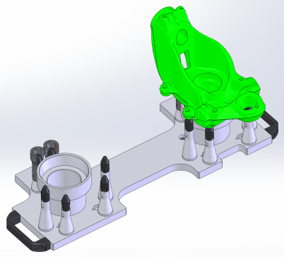 转向节反面左右对称件通用治具图