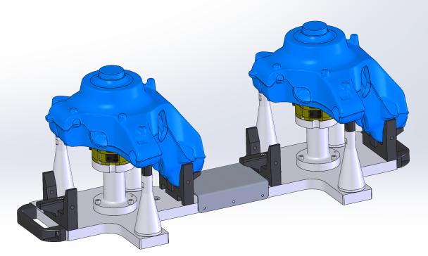转向节左右件通用夹具
