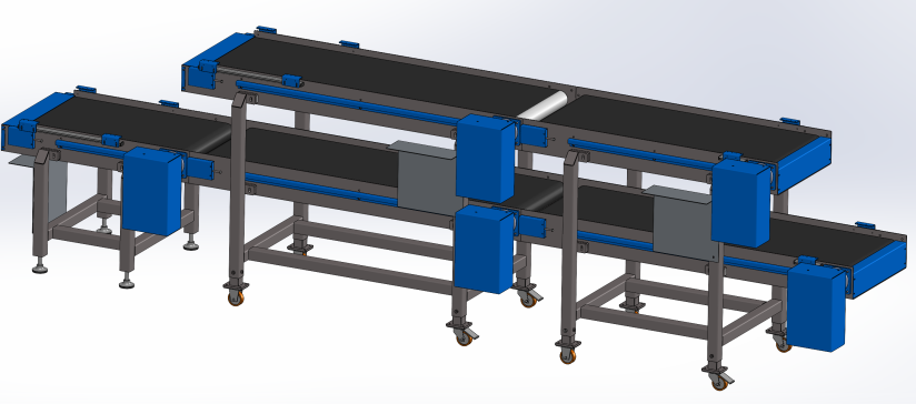 多段控制双层皮带线