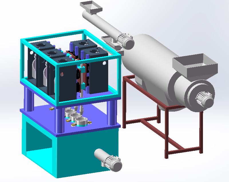 稻米加工机舂米机3D模型