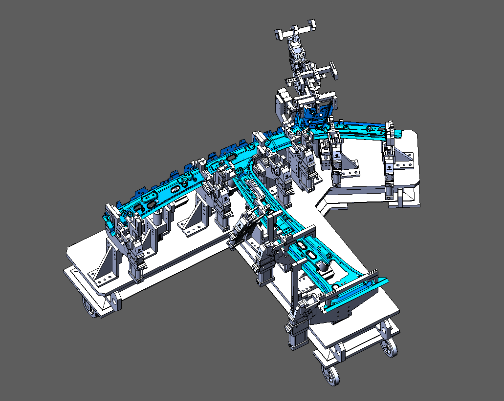 B柱总成焊接夹具CATIA