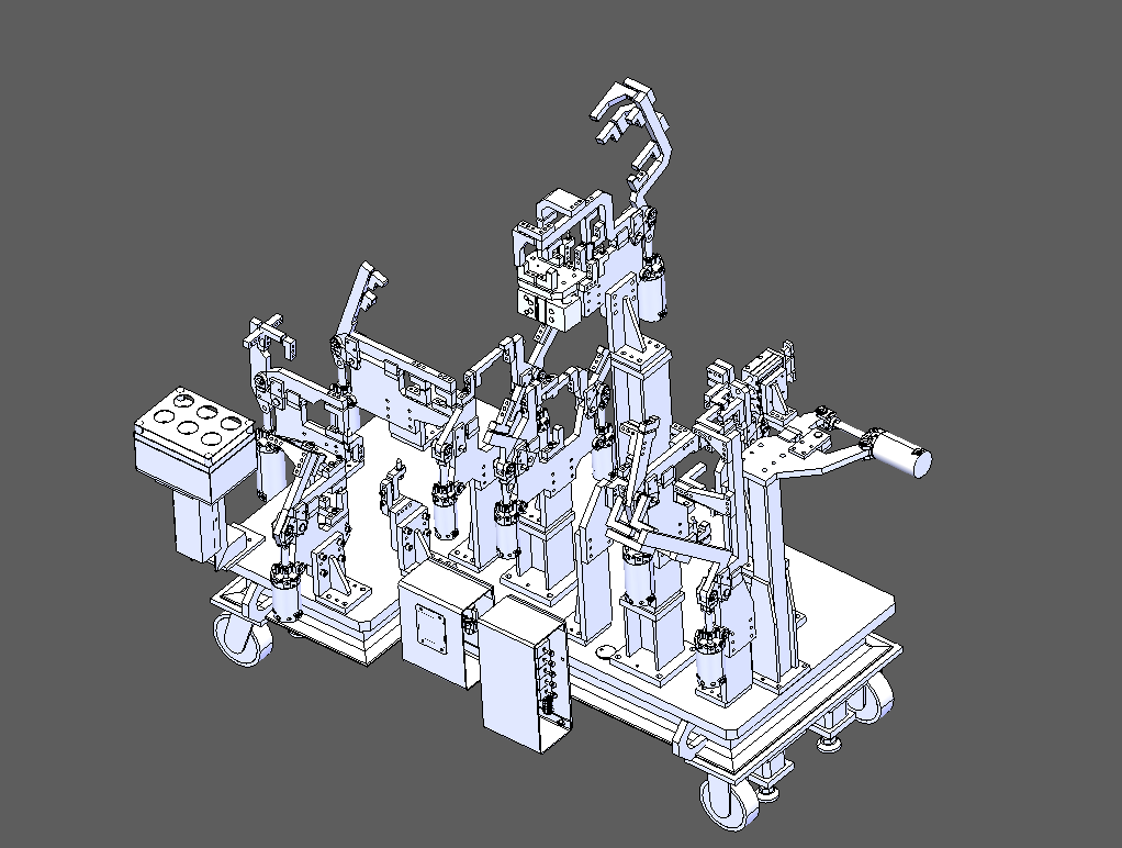 前纵梁焊接夹具CATIA