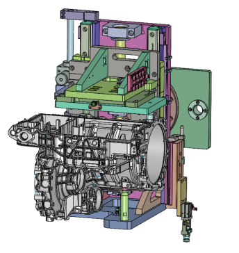 电机翻转夹爪工装