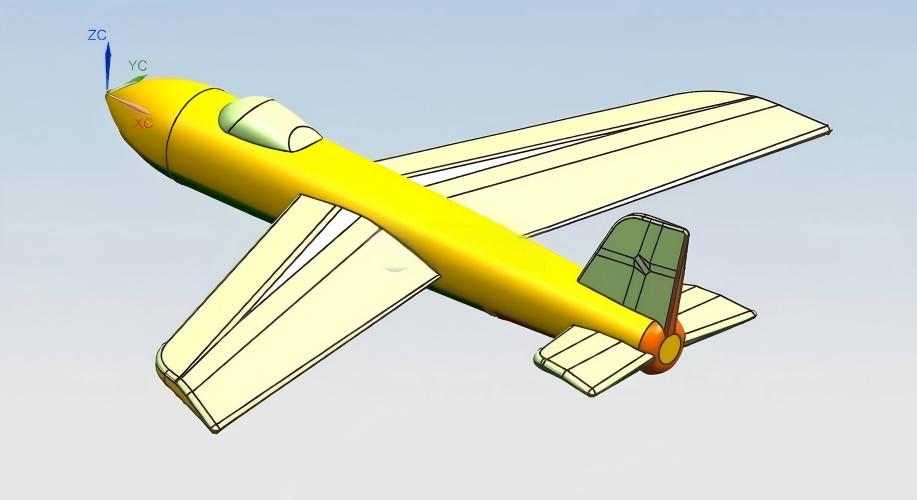 小飞机注塑模具设计UG三维图纸