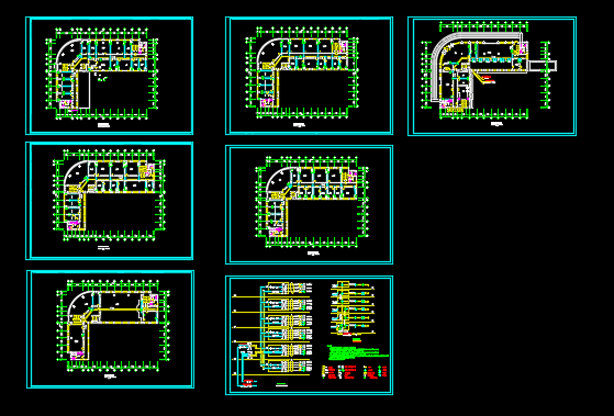 六层L型行政办公楼弱电综合布线图纸