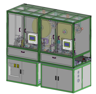 汽车链接器折弯裁切机-可编辑+工程图