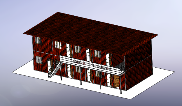 集装箱材料二层活动板房