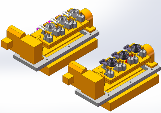 燃气灶火盖分火器正面加工夹具图