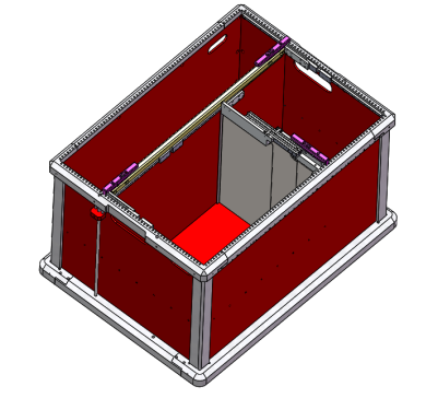 物料周转箱空间尺寸可改变