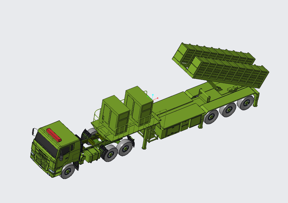 雄风2e导弹发射车三维stp