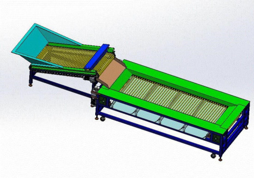 JX386-小型水果自动分级机机械设计-小金橘金桔分选机【三维SW】