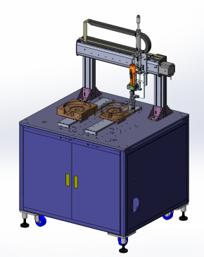 吹气式三轴螺丝机3D