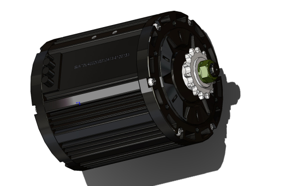 全顺SIA Ecosys生产的QS138 90H 4000W电机带14T 428链轮适配器