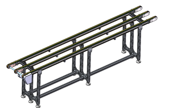 单层三列皮带线