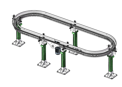 环形链板输送线65环形水平弯头180中间驱动