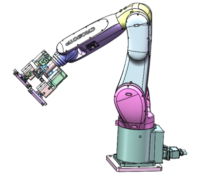 六轴机器人带两个吸盘旋转机构