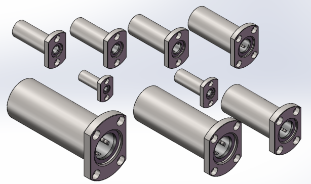 LMH双切边法兰加长型直线轴承LUU 9款
