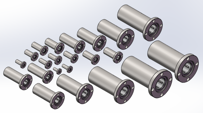LMF圆法兰加长型直线轴承LUU 22款