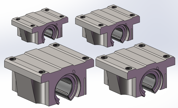 TBR法兰铝滑块UU 4款