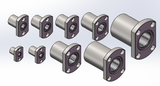 LMH双切边法兰直线轴承UU 9款