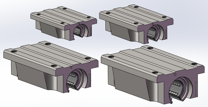 TBR加长型法兰铝滑块LUU 4款