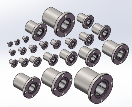 LMF圆法兰直线轴承UU 25款