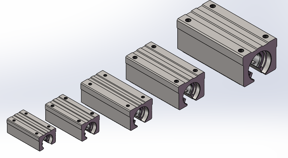 SBR加长型铝滑块LUU 5款