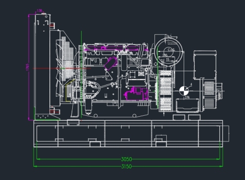 帕金斯480KW-2806D开式底座油箱