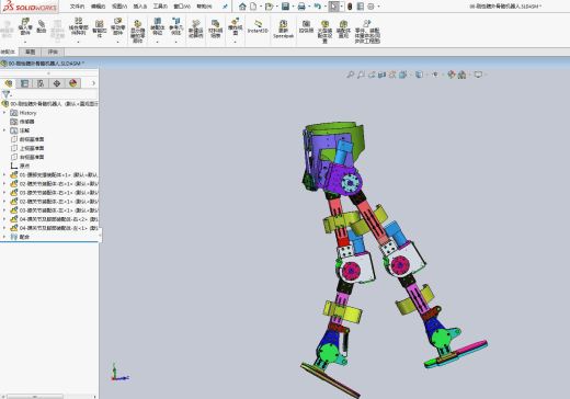 医疗恢复骨骼机器人3D+CAD+仿真