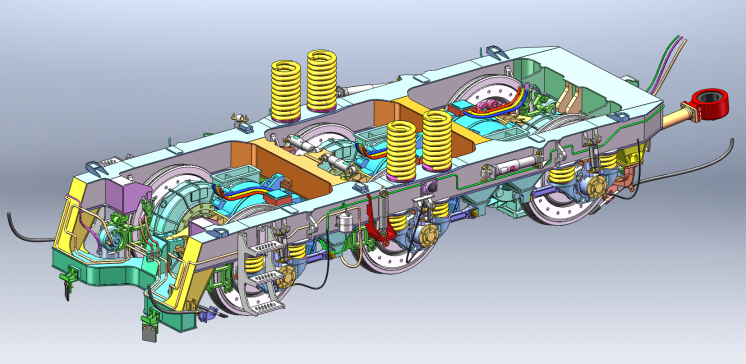 HXD3D机车转向架