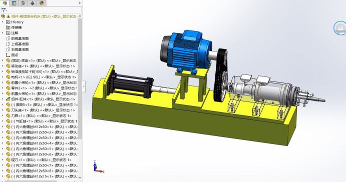 单面粗镗组合机床-3D+2A0CAD